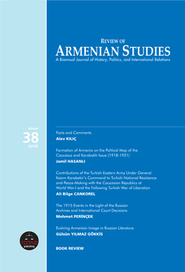 Review of Armenian Studies 38
