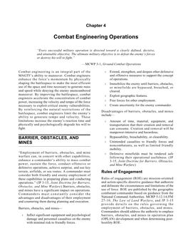 Combat Engineering Operations