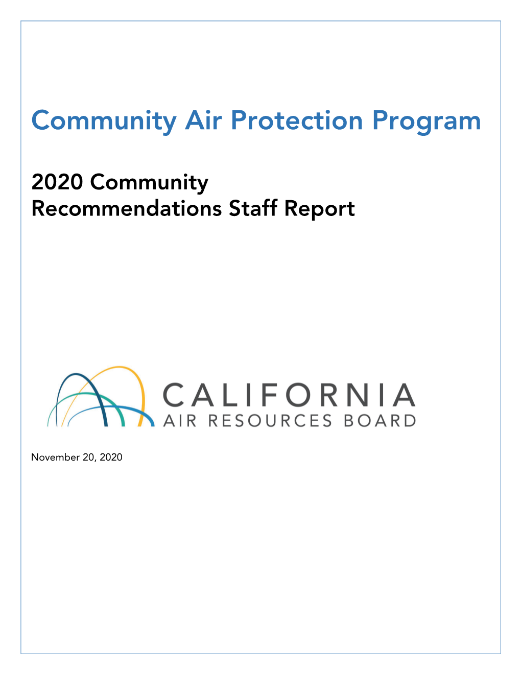 Community Air Protection Program