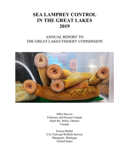 Sea Lamprey Control in the Great Lakes 2019