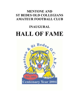 2004 Hall of Fame Booklet