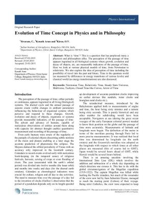Evolution of Time Concept in Physics and in Philosophy