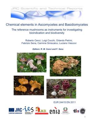 Chemical Elements in Ascomycetes and Basidiomycetes