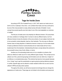 Tags for Inside Zone