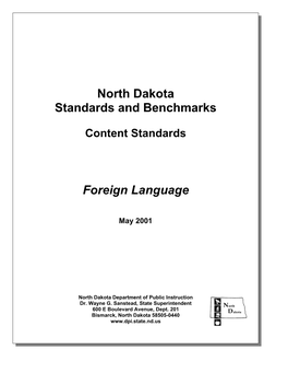 Foreign Language Standards 2001