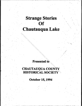 Strange Stories of .Chautauqua/Lake