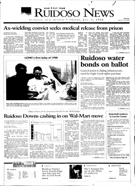 Ruidoso Water Bonds on Ballot Council Points to Failing Infrastructure, Need for Eagle Creek Rights Purchase