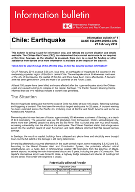Chile: Earthquake GLIDE EQ-2010-000034-CHL 27 February 2010