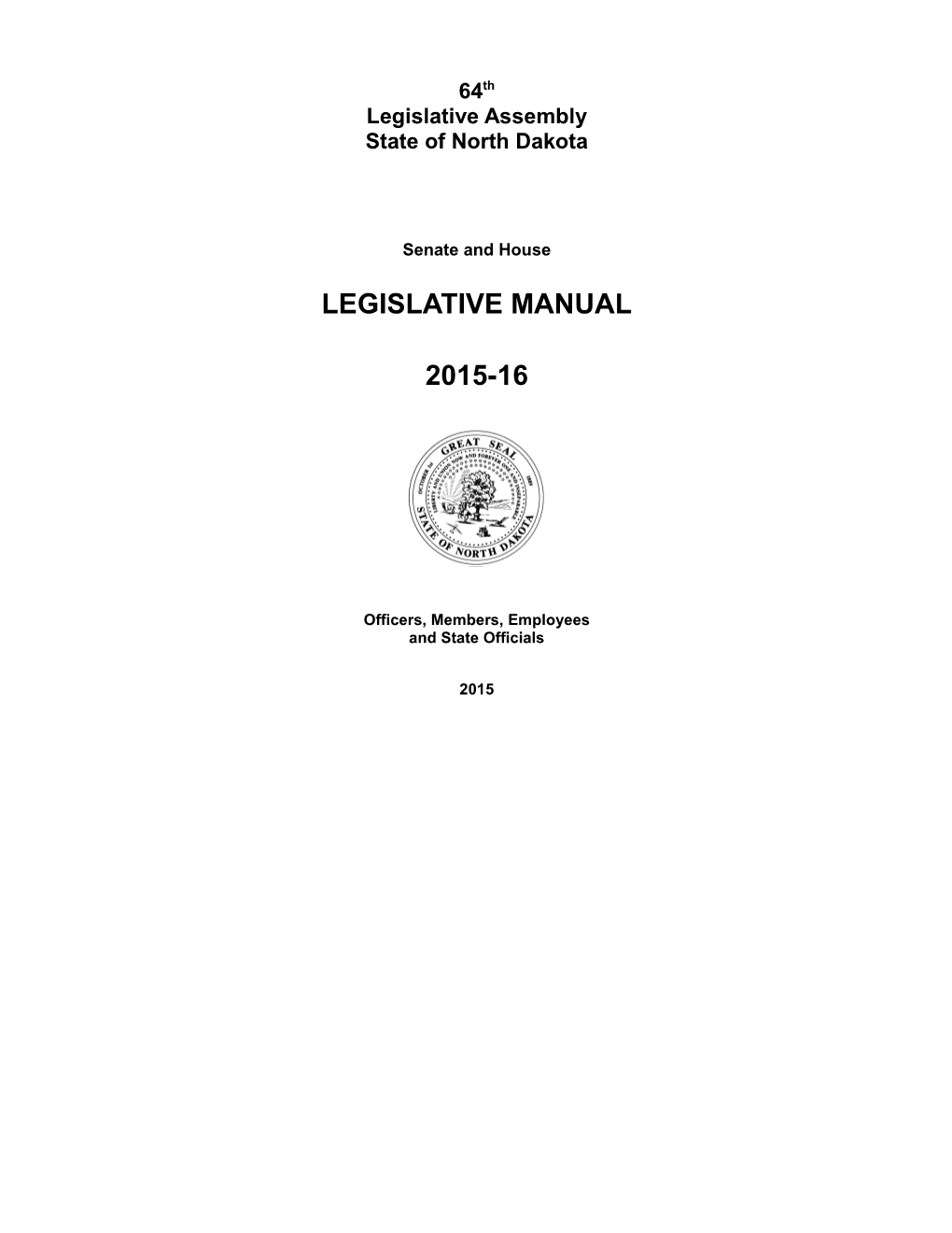 Legislative Manual 2015-16