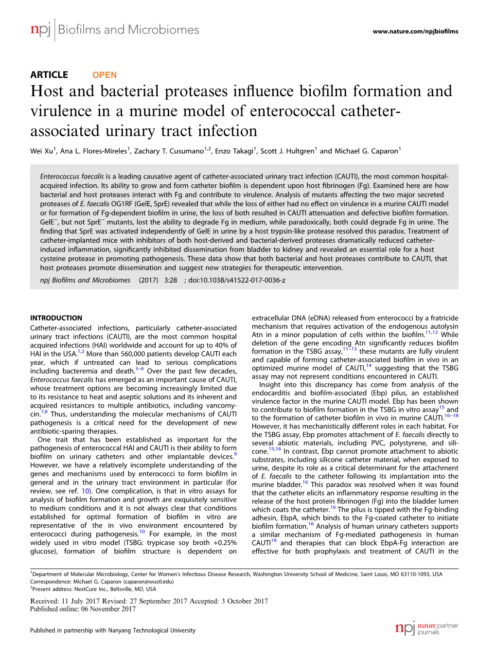 Host and Bacterial Proteases Influence Biofilm Formation and Virulence in A