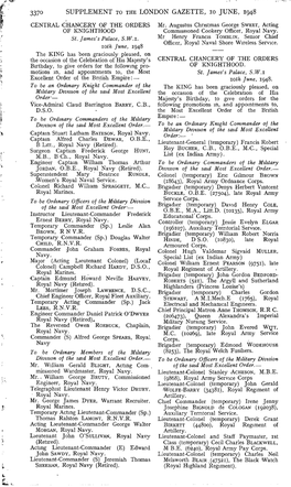 SUPPLEMENT to the LONDON GAZETTE, 10 JUNE, 1948 CENTRAL CHANCERY of the ORDERS Mr