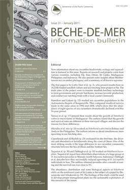SPC Beche-De-Mer Information Bulletin #31 – January 2011 Mezali (P
