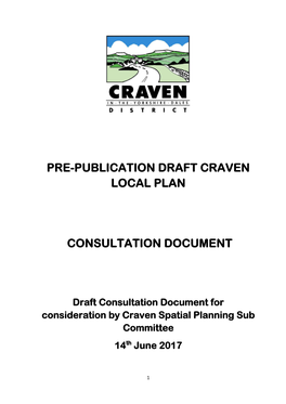 Pre-Publication Draft Craven Local Plan Consultation Document