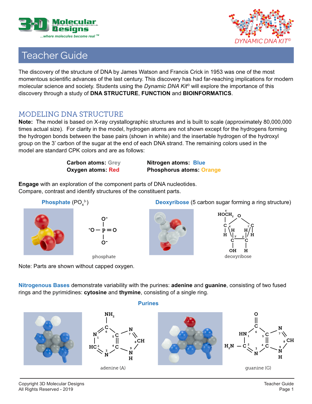 Teacher Guide DYNAMIC DNA KIT