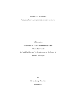 A Dissertation Presented to the Faculty of the Graduate School Of