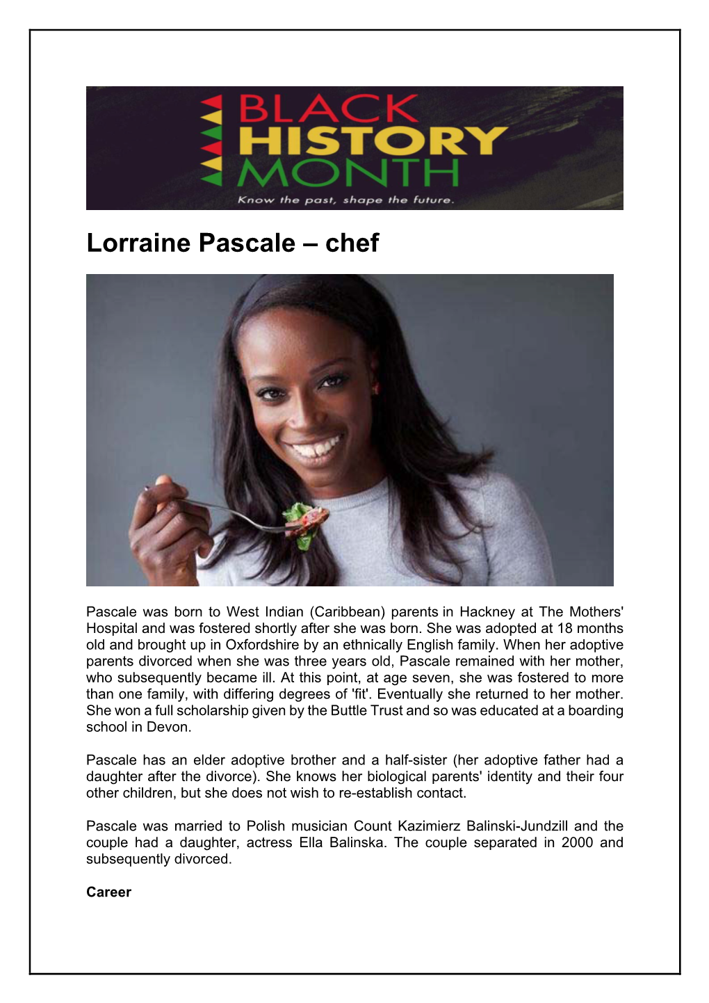 Lorraine Pascale – Chef