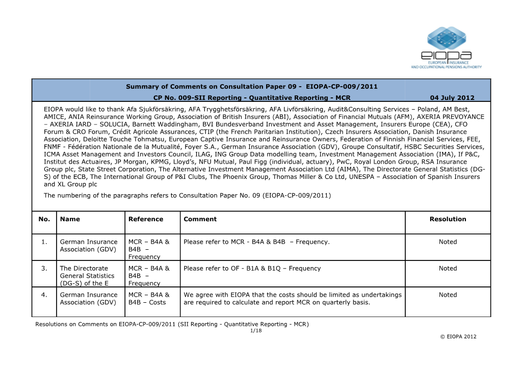 Comments Template QRT MCR Final