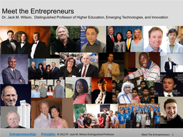 Meet the Entrepreneurs Dr