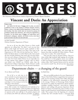 Vincent and Doris: an Appreciation