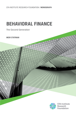 Behavioral Finance : the Second Generation (2019)
