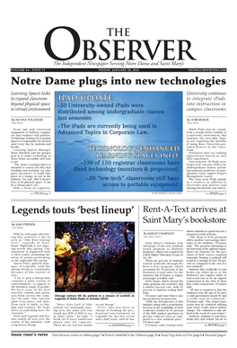 Notre Dame Plugs Into New Technologies Legends Touts 'Best Lineup'