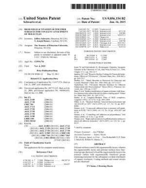 (12) United States Patent (10) Patent No.: US 9,056,154 B2 Schwartz Et Al