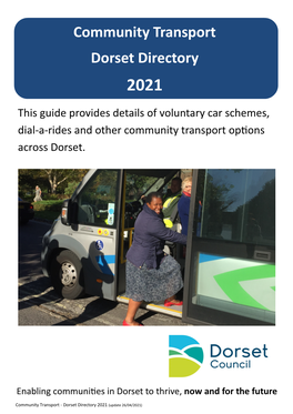 Community Transport Dorset Directory 2021