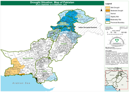Drought Situation Map of Pakistan As of 1 September to 15 September , 2016 Legend