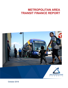 Metropolitan Area Transit Finance Report