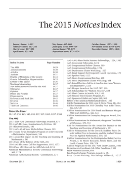 The 2015 Noticesindex