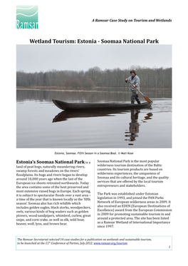 Wetland Tourism: Estonia - Soomaa National Park