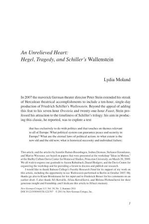 Hegel, Tragedy, and Schiller's Wallenstein