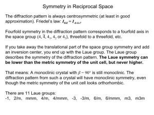 Symmetry in Reciprocal Space