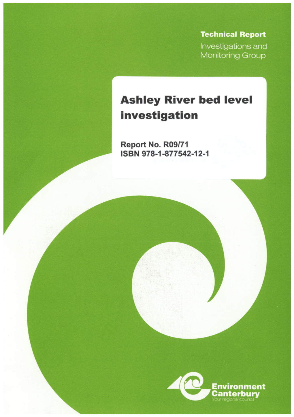 Ashley River Bed Level Investigation