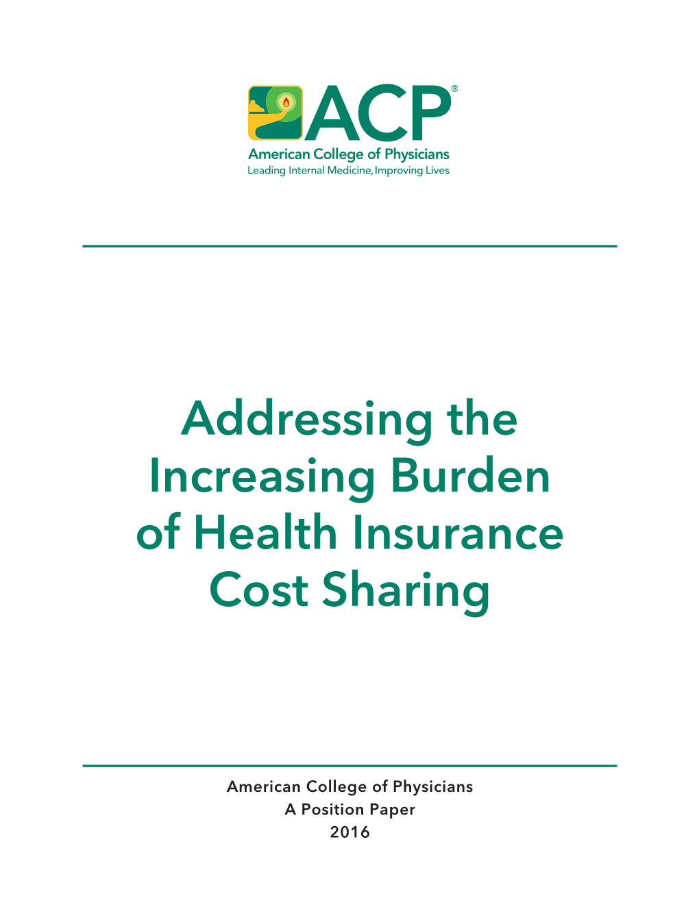 Addressing the Increasing Burden of Health Insurance Cost Sharing