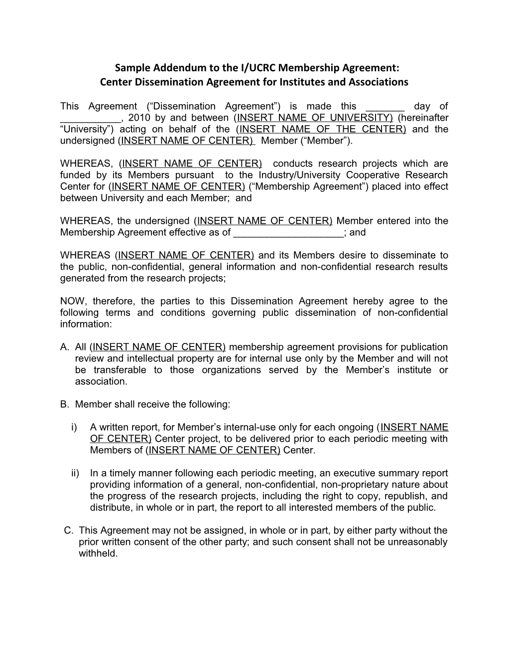 Memorandum of Understanding s17