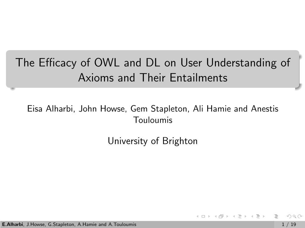 The Efficacy of OWL and DL on User Understanding of Axioms and Their