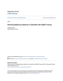 Detecting Malicious Behavior in Openwrt with QEMU Tracing
