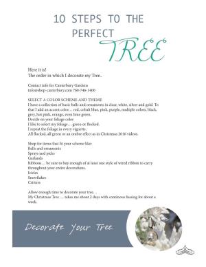 1O STEPS to the PERFECT TREE Here It Is! the Order in Which I Decorate My Tree