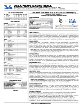 UCLA Men's Basketball UCLA Combined Team Statistics (Complete Season) All Games