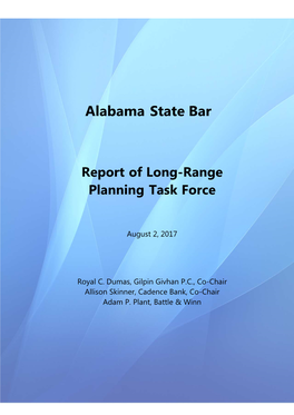 Report of Long-Range Planning Task Force