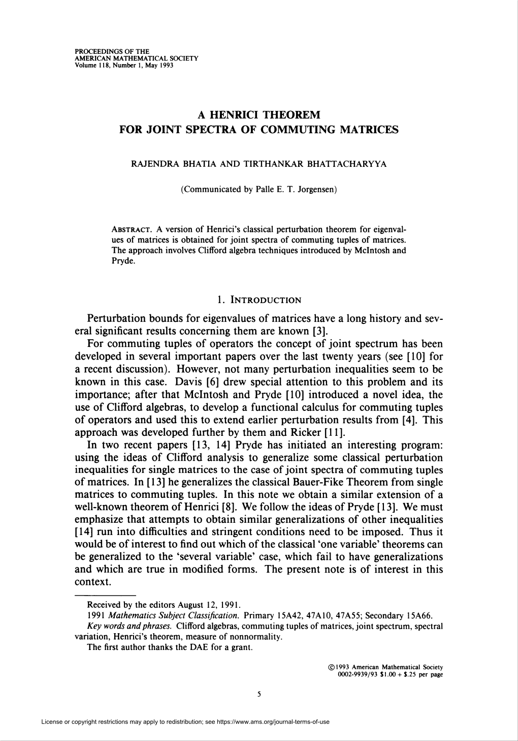 A Henrici Theorem for Joint Spectra of Commuting Matrices