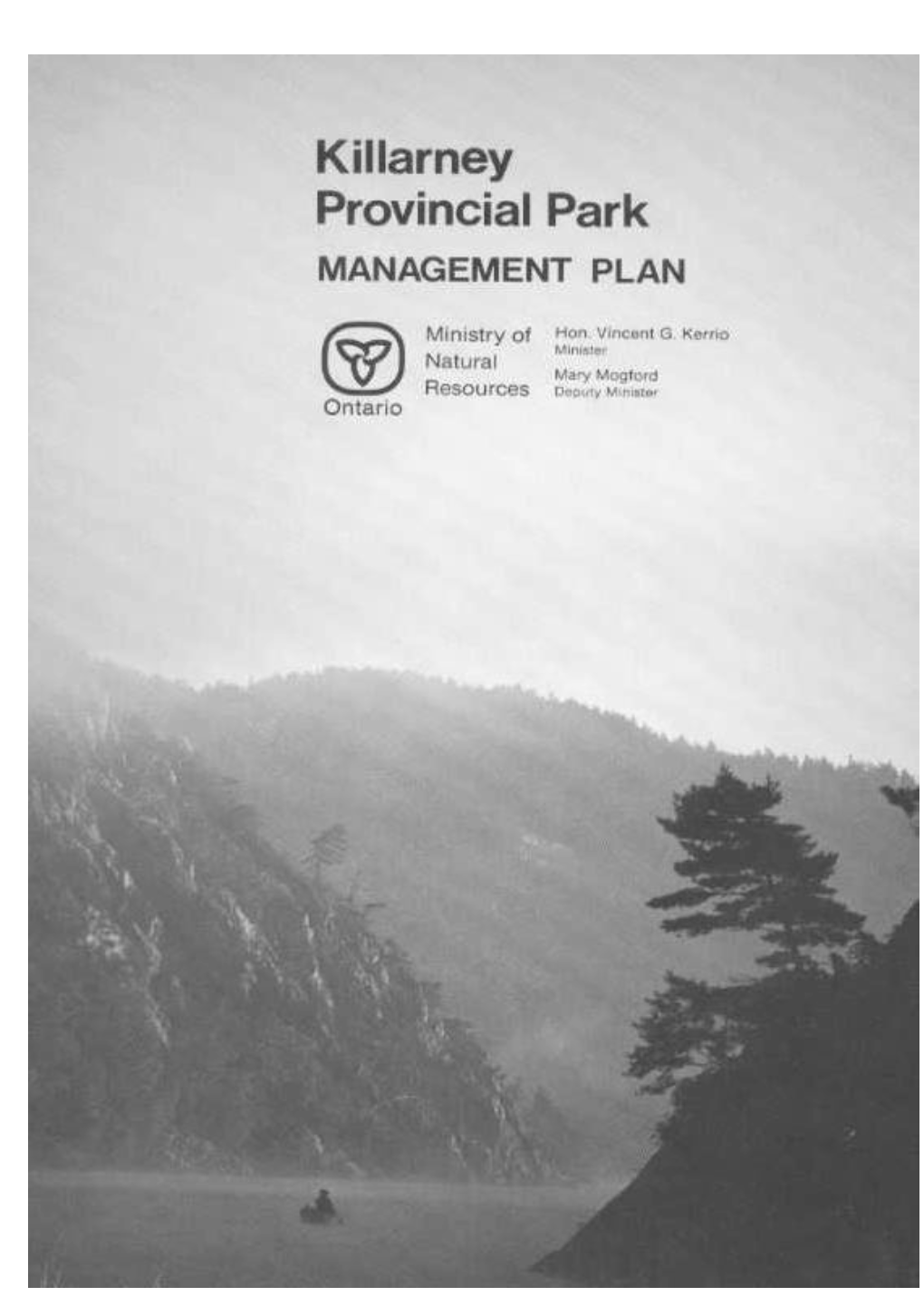 Park Management Planning Series Killarney Provincial Park Management Plan