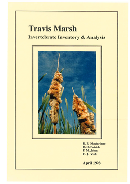 Travis Marsh Invertebrate Inventory & Analysis