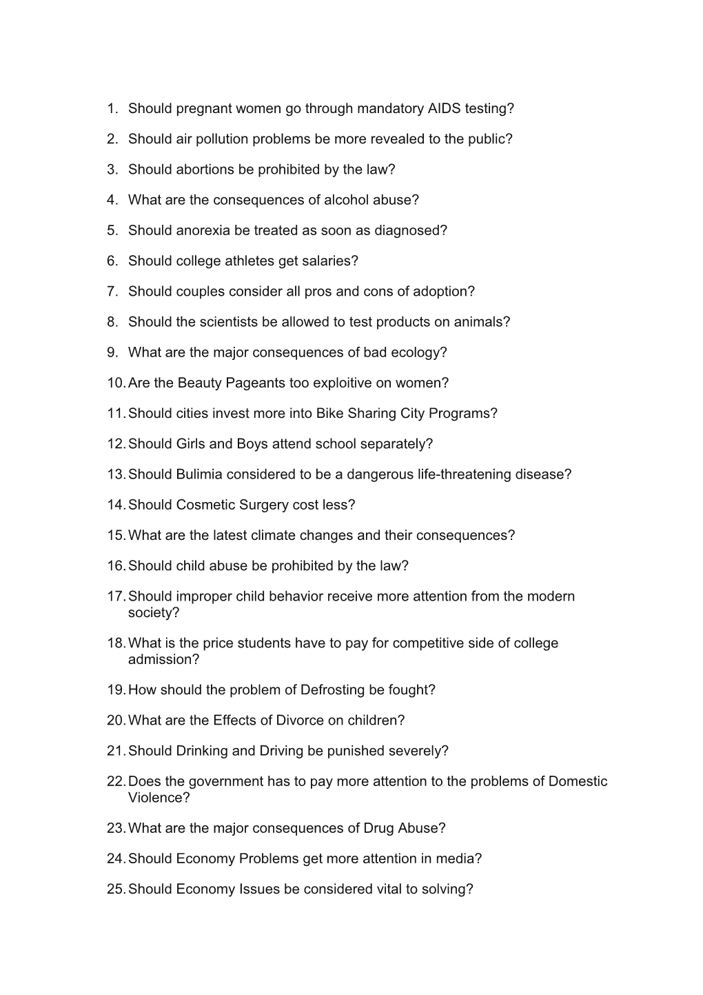 1. Should Pregnant Women Go Through Mandatory AIDS Testing?