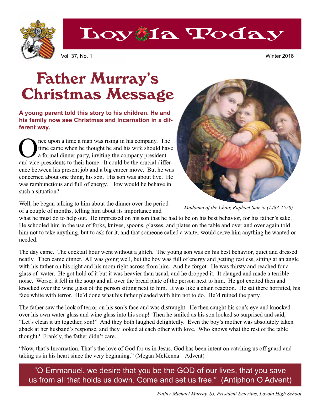 Father Murray's Christmas Message