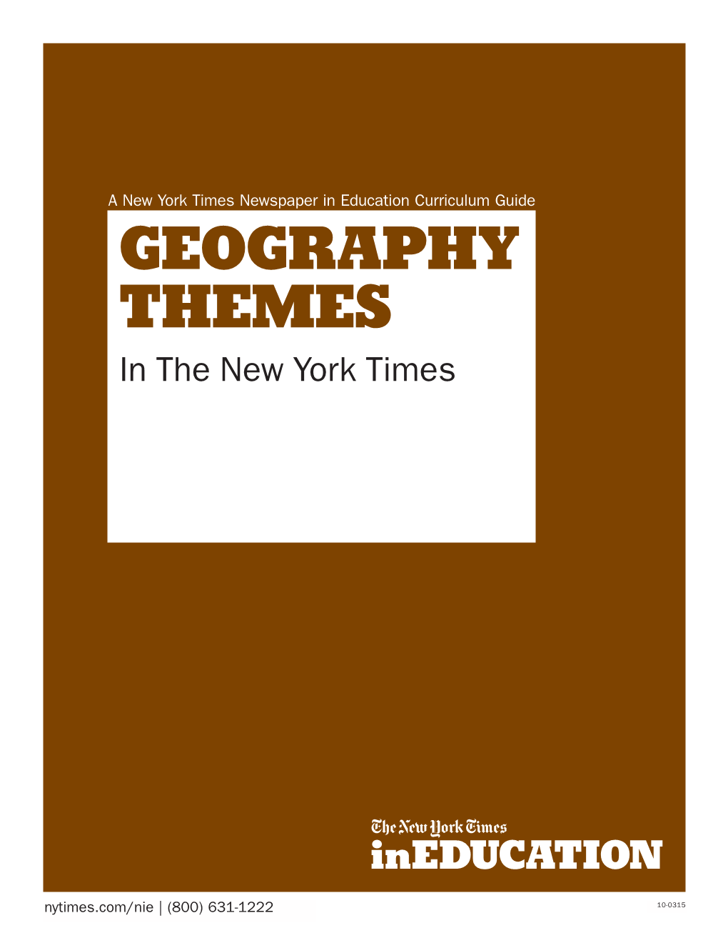 GEOGRAPHY THEMES in the New York Times