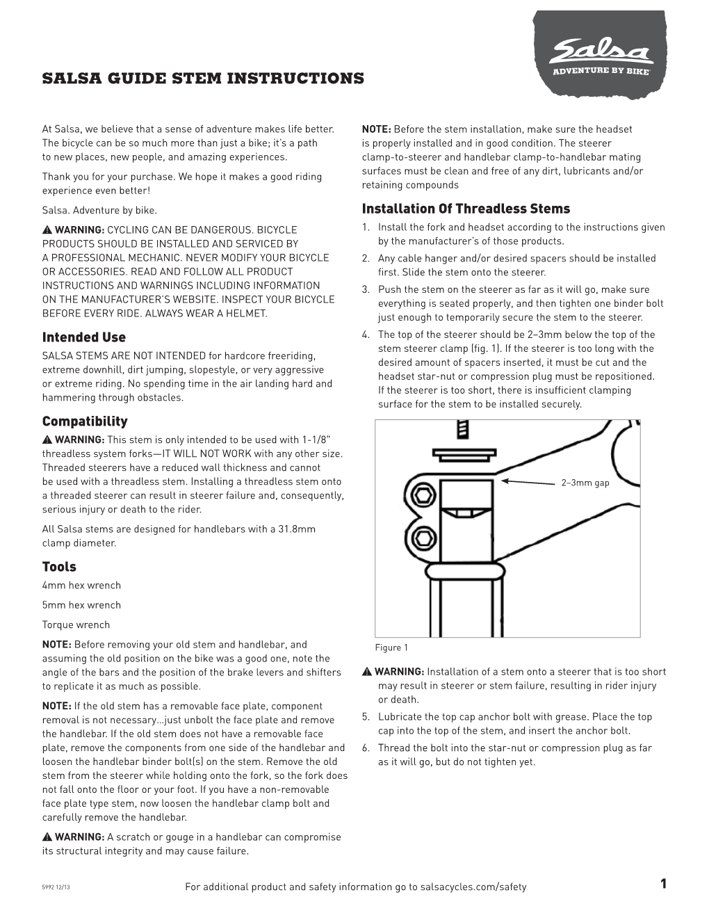 Guide Stem Instructions