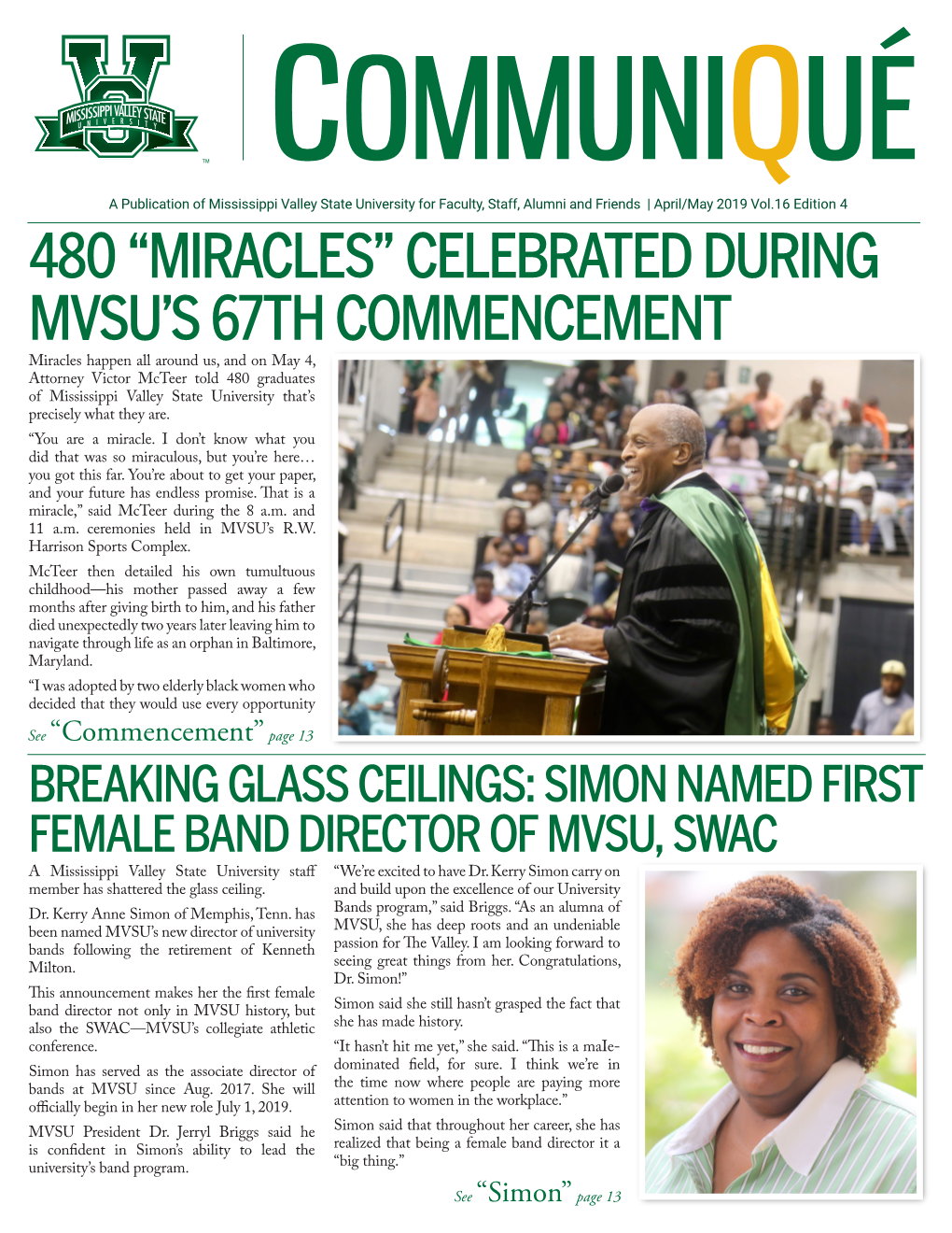 Celebrated During Mvsu's 67Th Commencement