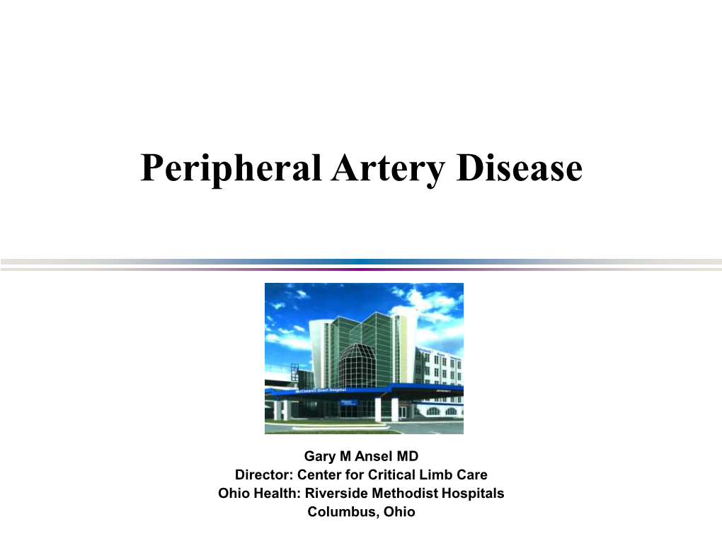 Peripheral Artery Disease